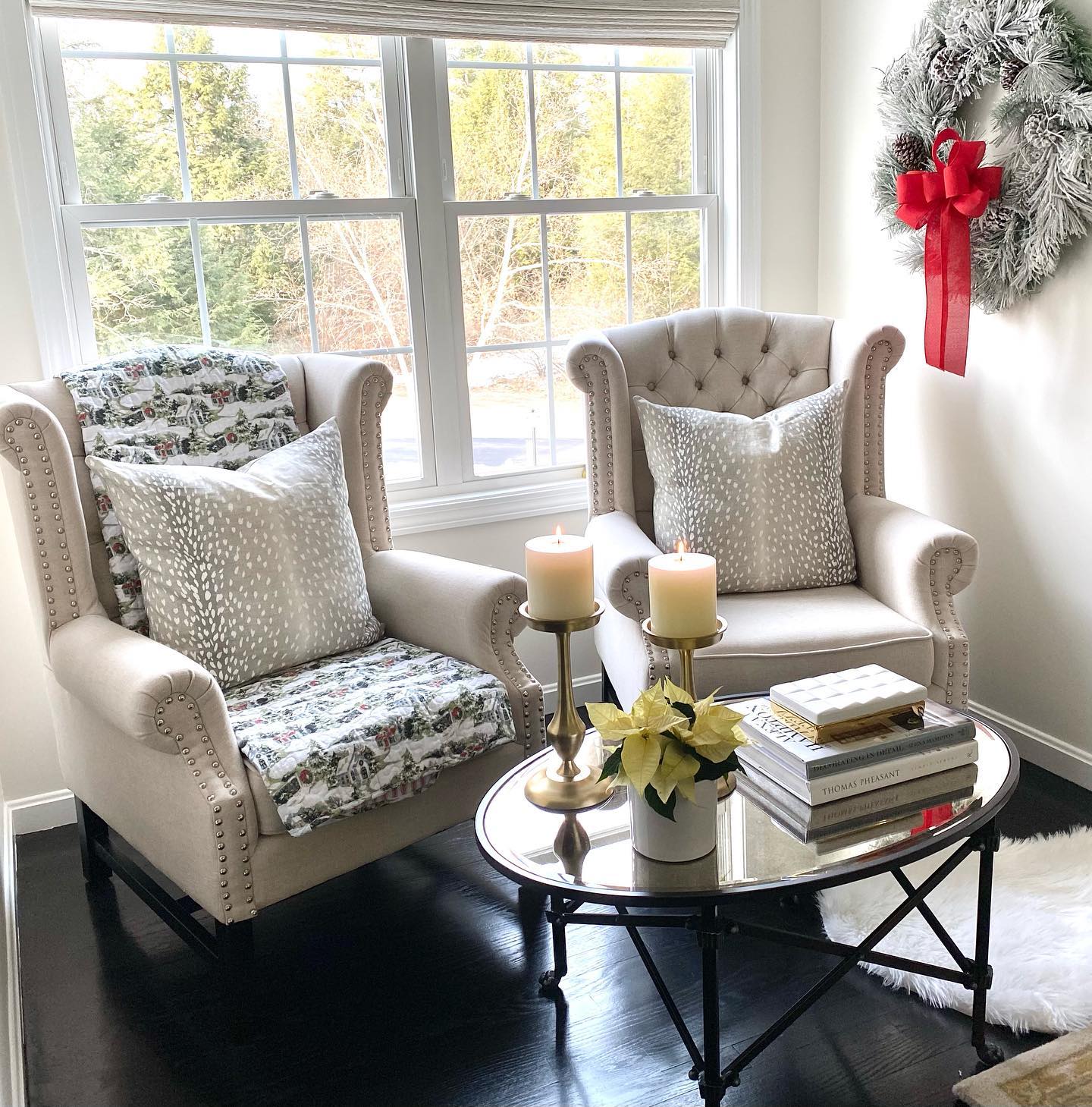 31. Tasseled Lanterns and Terracotta Pots Amidst Emerald Foliage on a Rustic Wood Sill