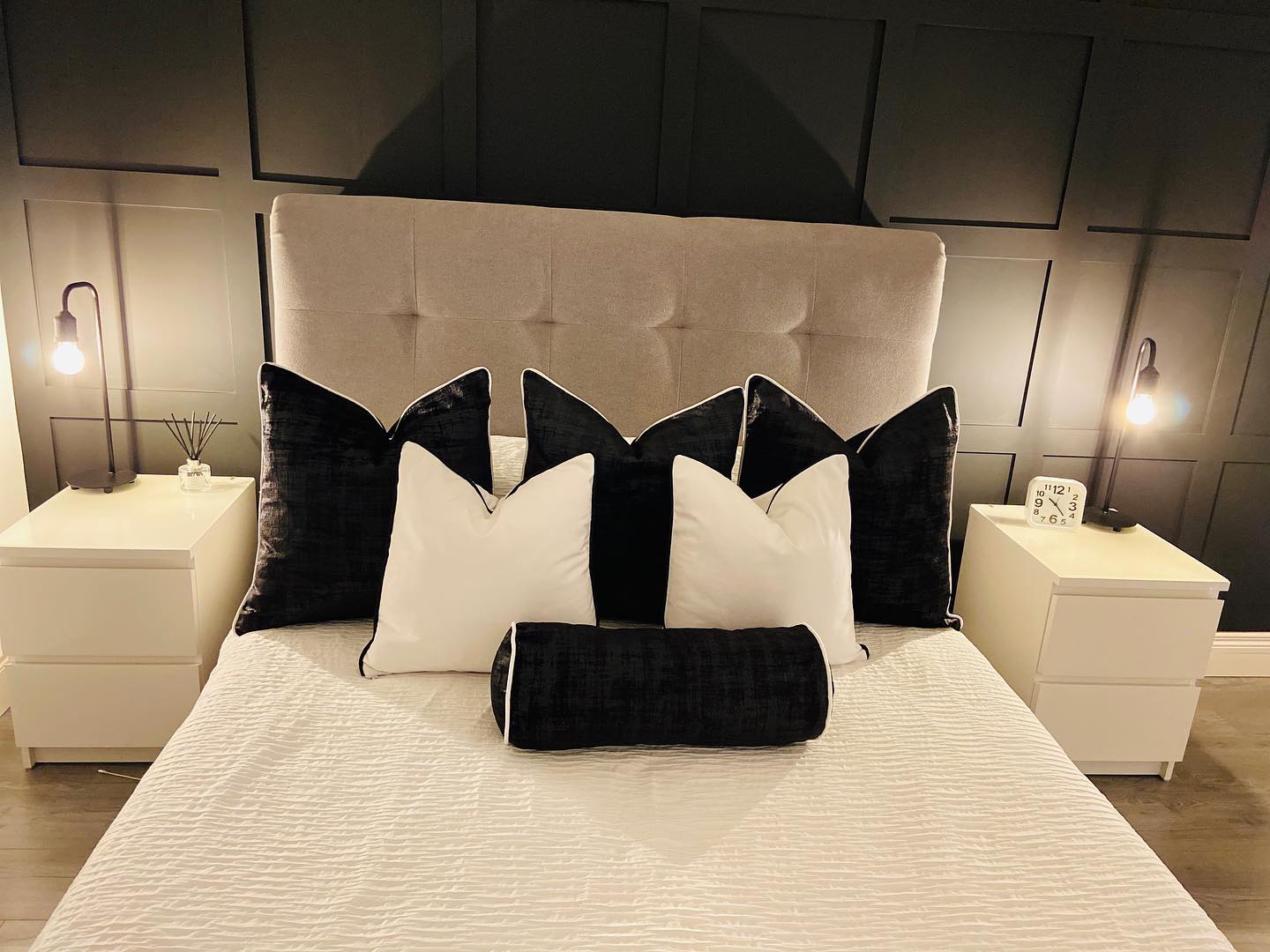 2. Moonlit Romance: a Canopy Bed with Sheer Drapes and Starry Night Accents