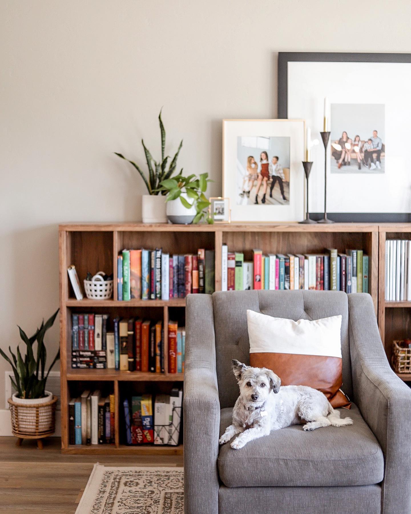 14. Cascading Book Nook with a Touch Of Botanical Whimsy