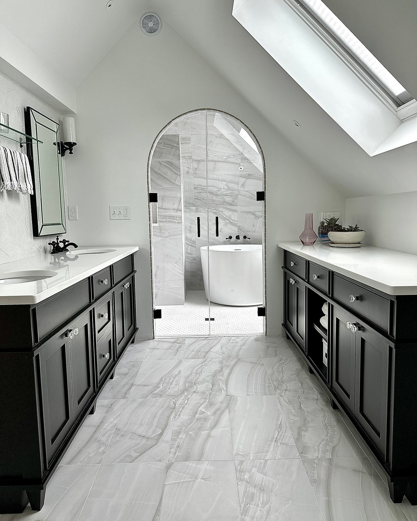 42. Moonlit Marble Mosaic: the Intricate Black and White Dance Of Hexagonal Tiles