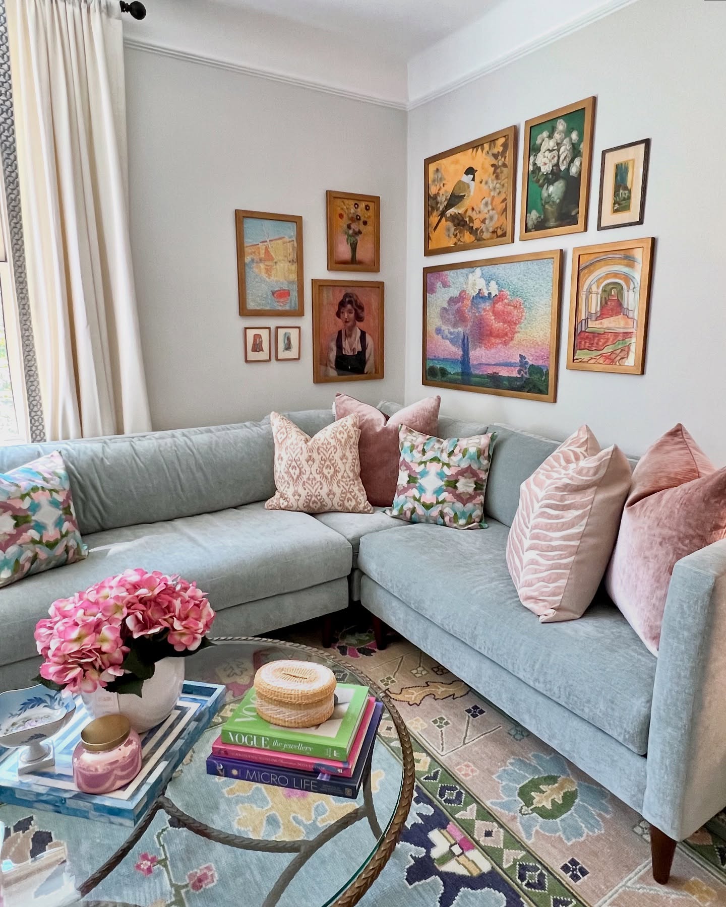 2. a Kaleidoscope Of Memories: Hexagonal Frames and Botanical Wallpaper Fusion