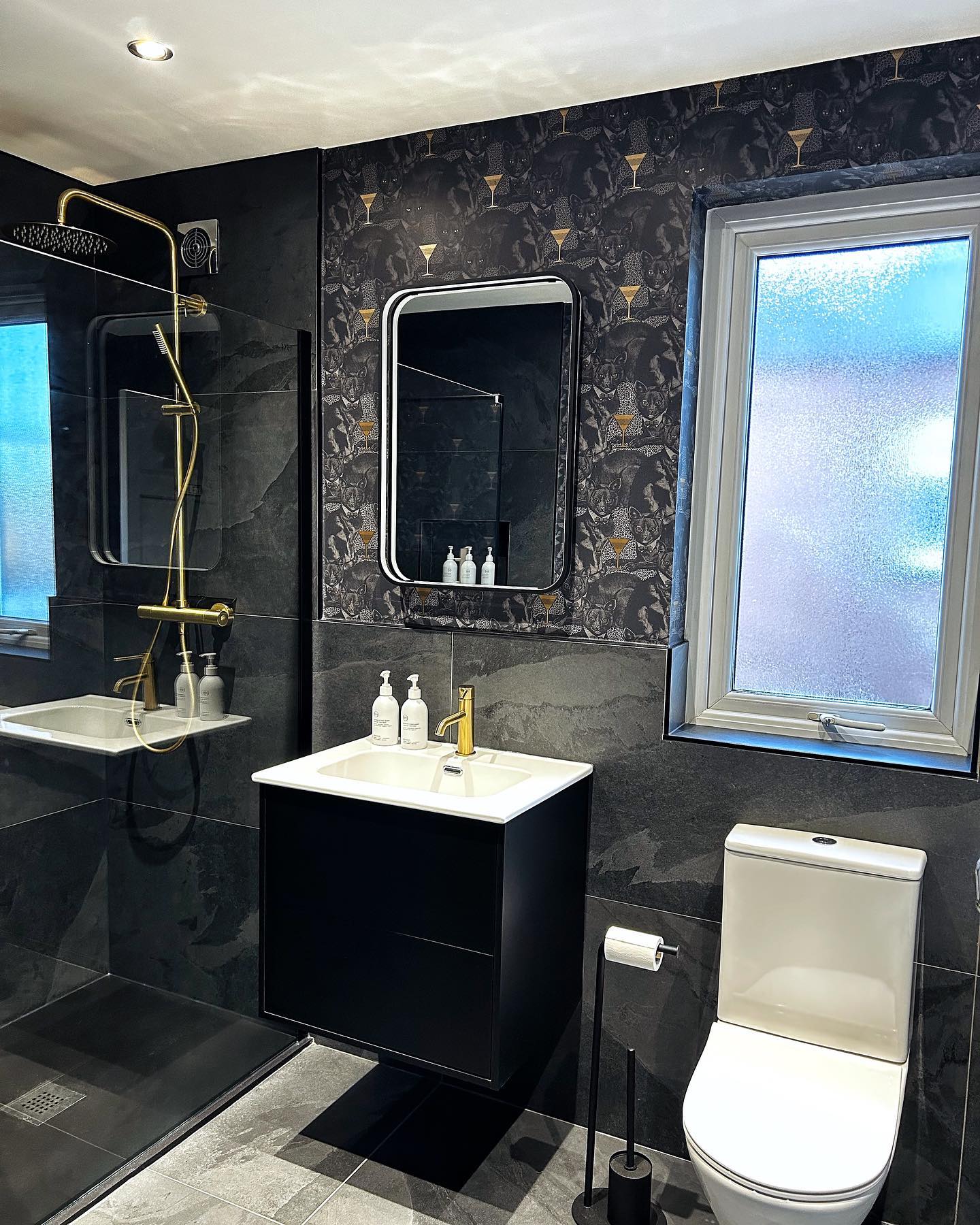 25. Monochrome Mosaic Medley with Retro Radiator Charm