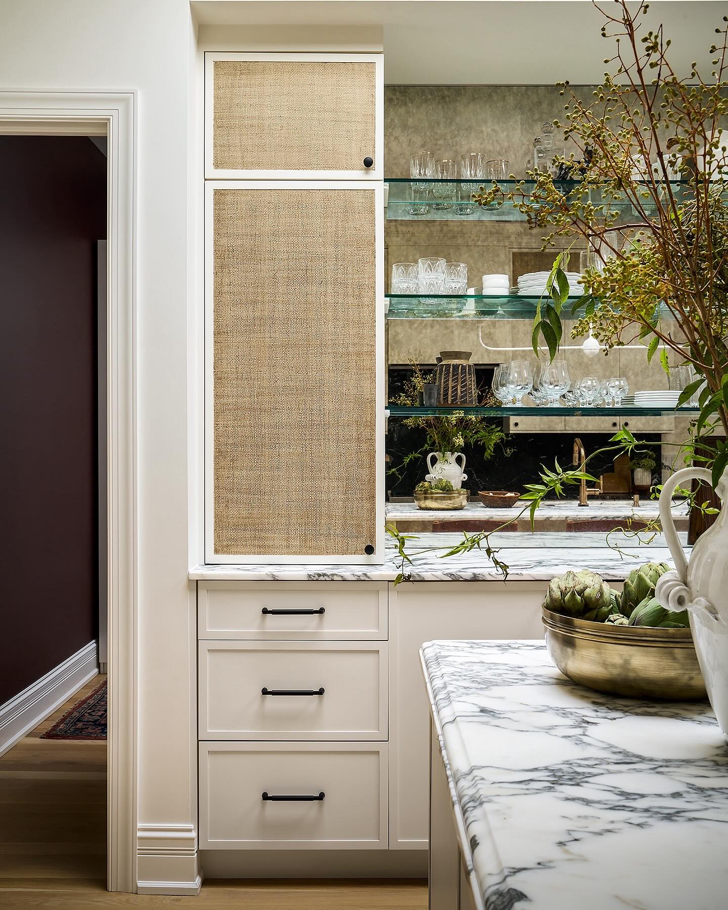 8. a Trio Of Woven Baskets and a Rustic Lantern Perched on Pine