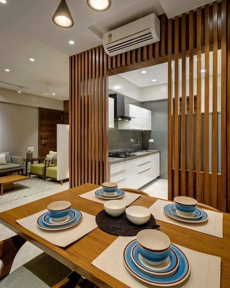 8. a Cascade Of Copper Pans Over Geometric Glass Blocks