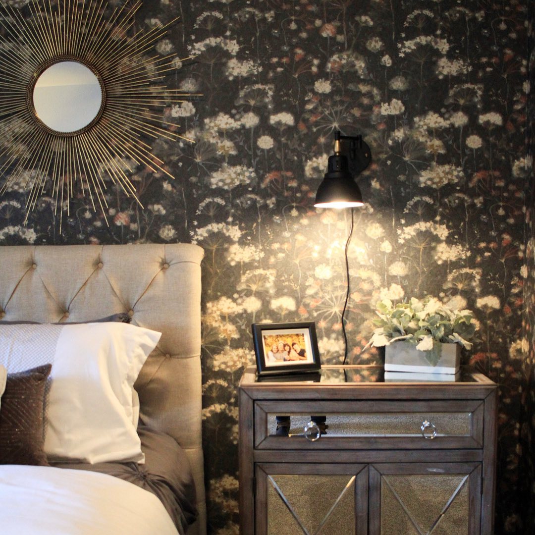 24. the Moonlit Alcove with Geometric Wall Panels and Floating Shelves