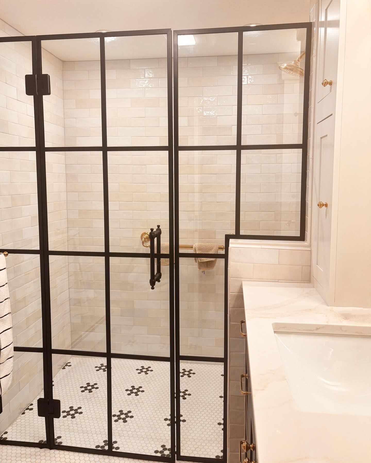24. Midnight Mosaic: a Monochromatic Dance Of Hexagonal Tiles and Curved Elegance
