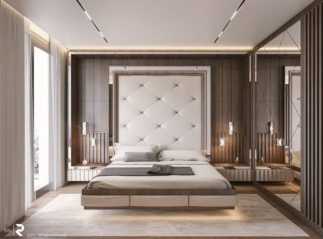 10. a Canopy Of Dreams with Geometric Wall Accents and Cozy Taupe Tones