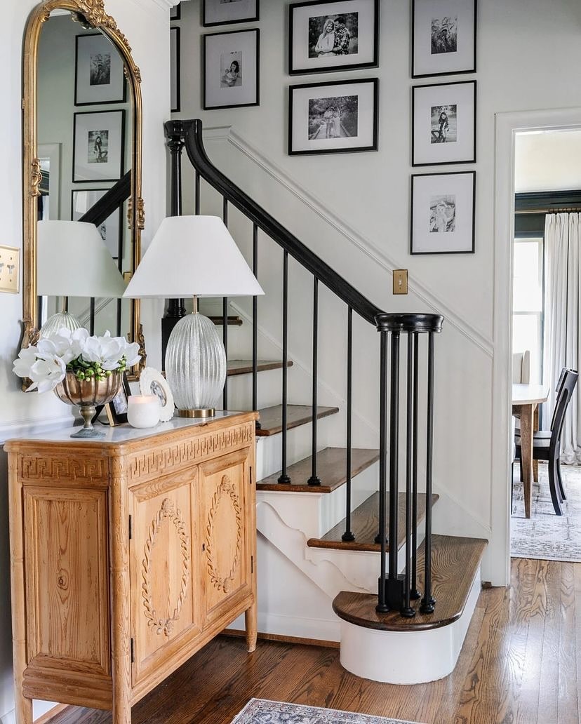 37. the Crimson Velvet Curtain and Gilded Mirror Ensemble