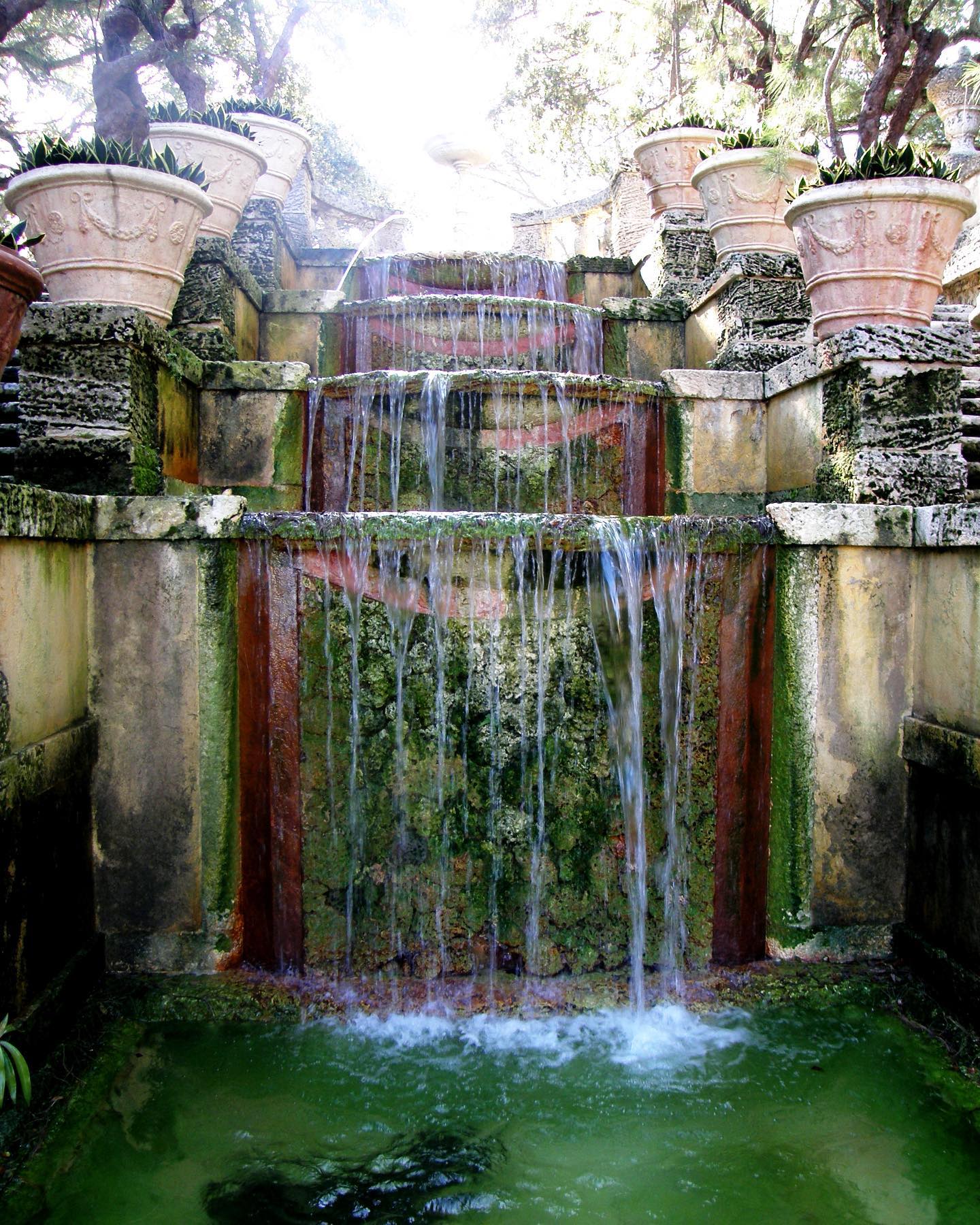 4. the Fern-lined Miniature Cascade with Cobblestone Steps