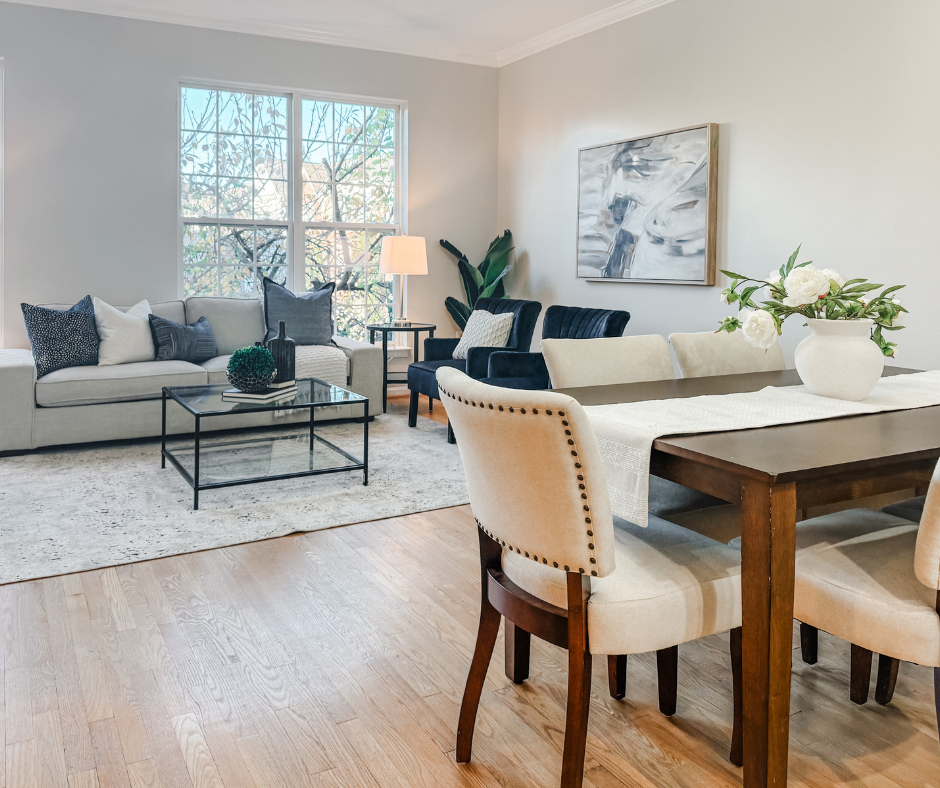 2. the Geometric Harmony Of a Teal and White Dining Nook with a Suspended Light