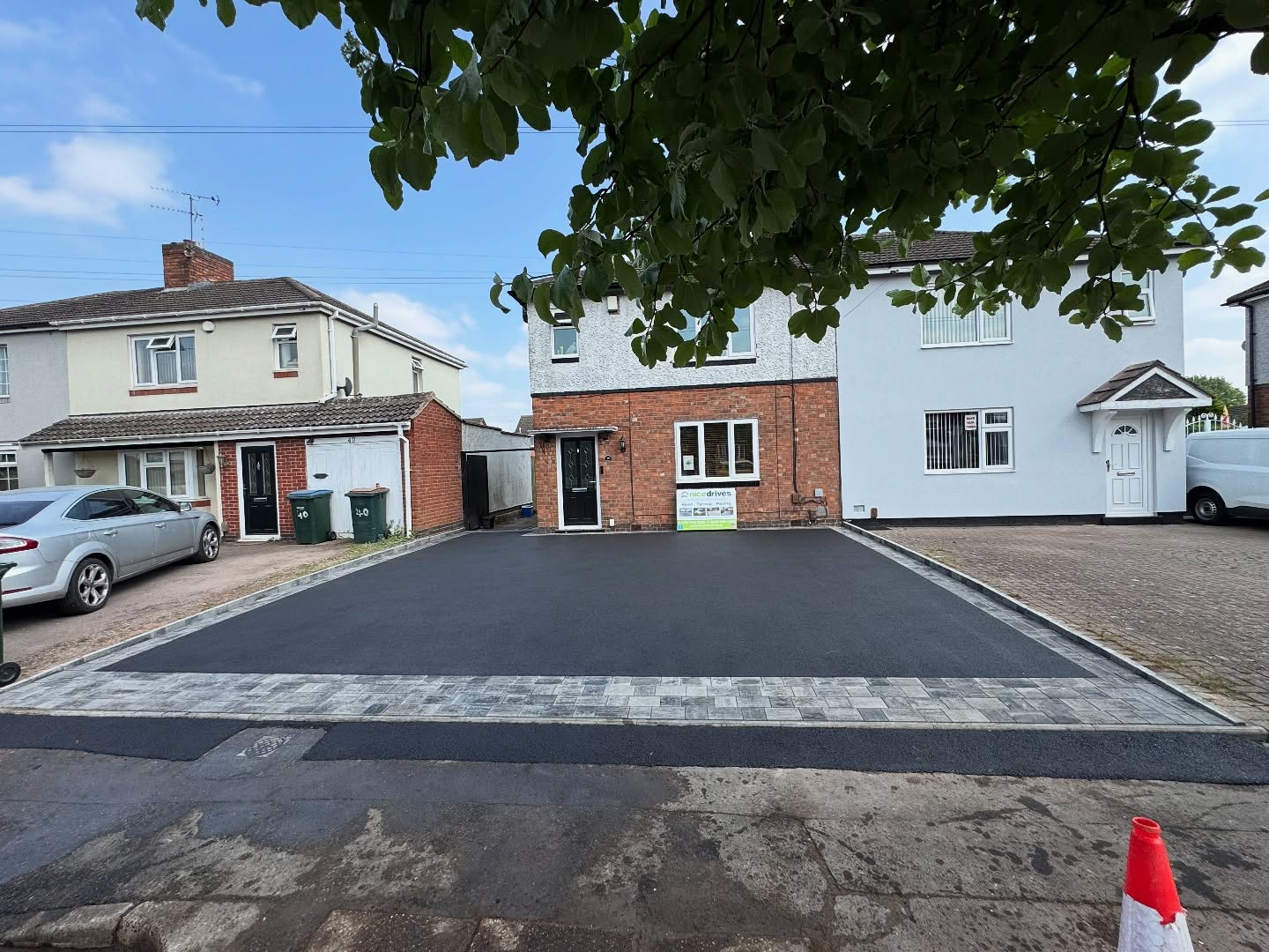 3. Moonlit Gravel Pathway with Lush Border Gardens