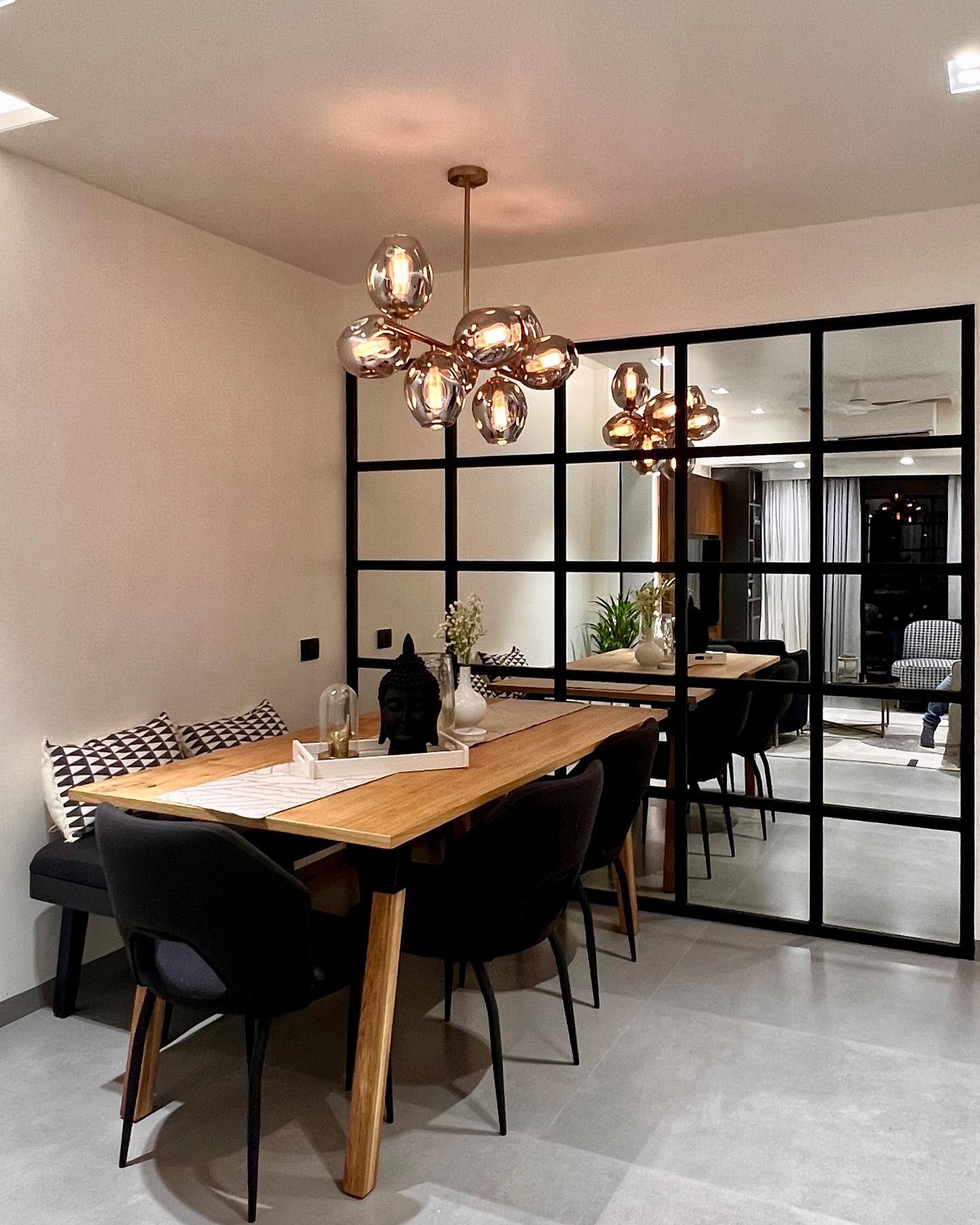 7. Sunlit Geometric Reflections on a Wooden Canvas