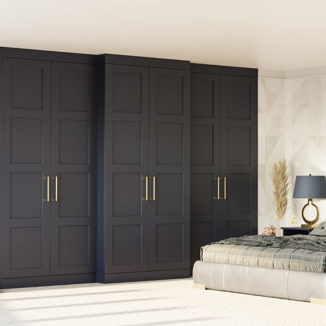 6. the Interplay Of Geometric Panels and Soft Lighting In a Wardrobe Nook