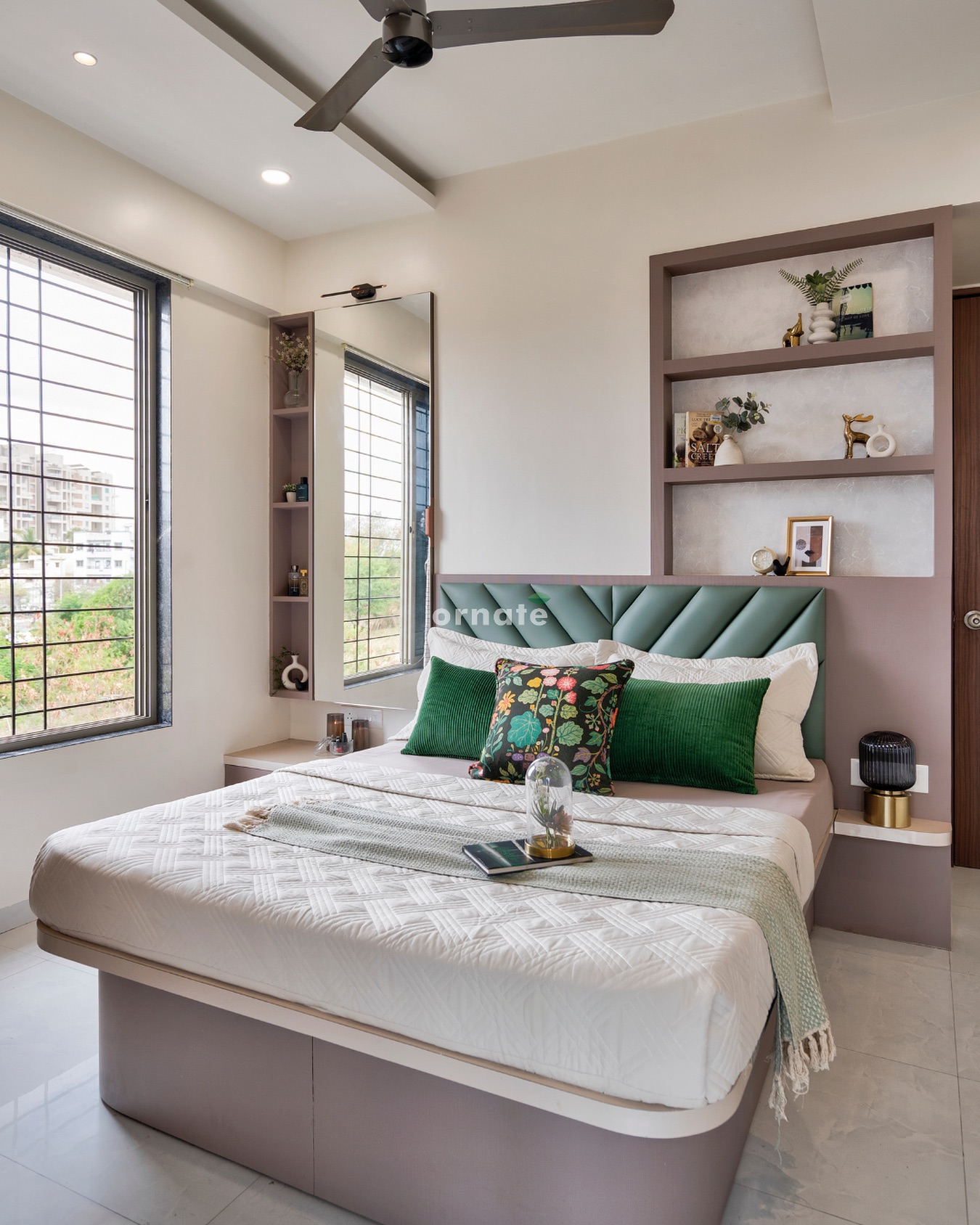 13. Moonlit Serenity: a Bedroom with a Floating Bed and Starlit Canopy