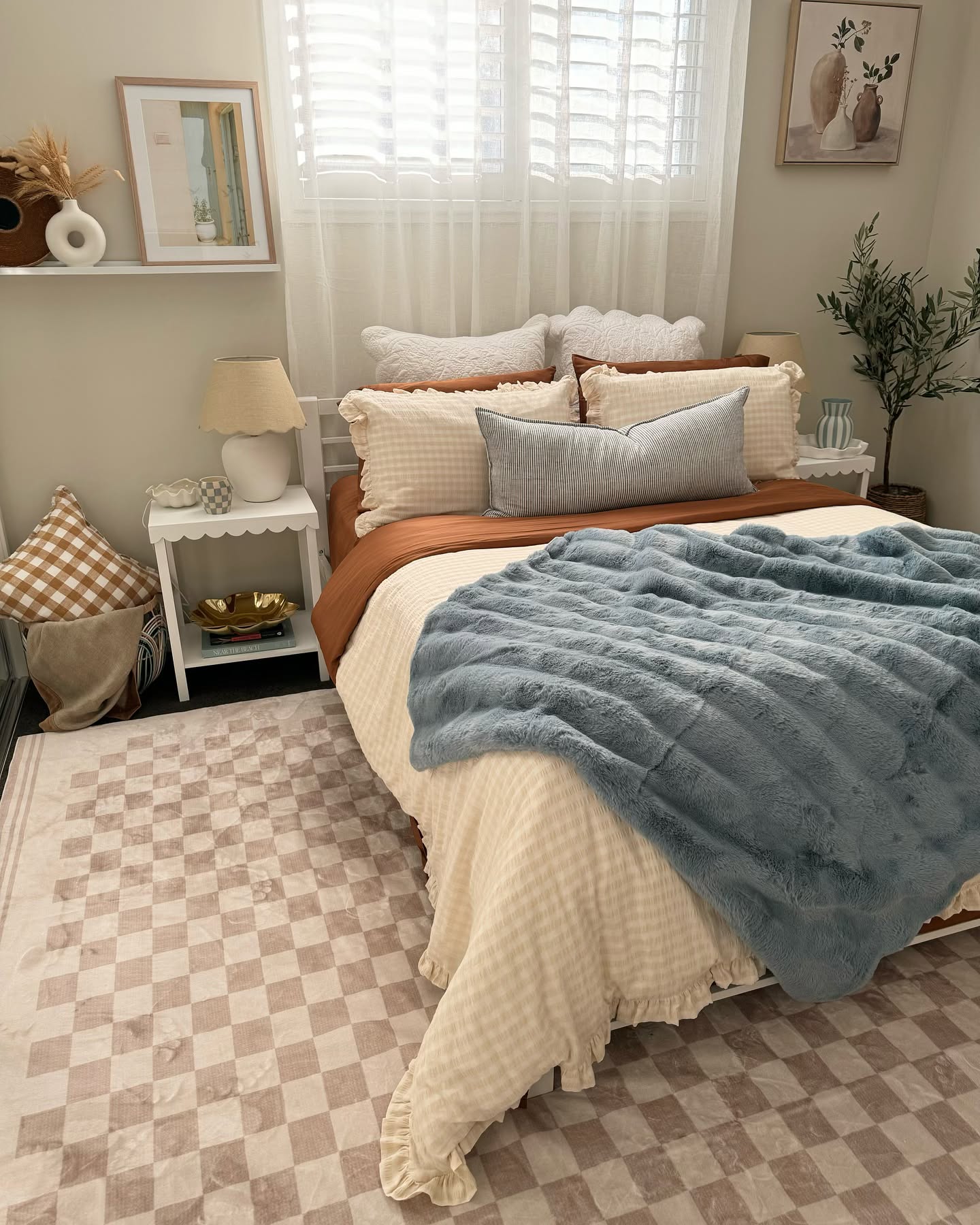 18. a Kaleidoscope Of Crimson and Cream on a Weathered Wood Floor