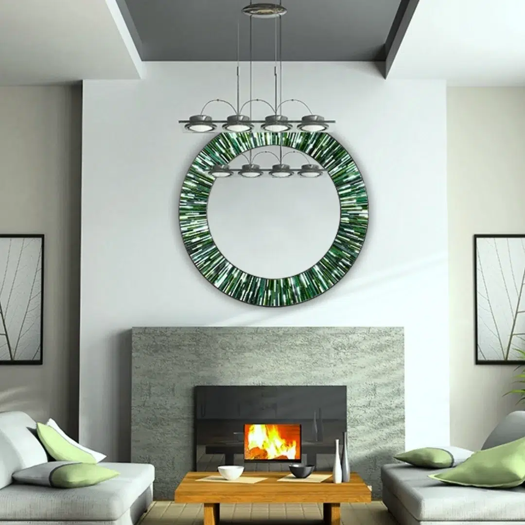 26. a Symphony Of Reflections with Gold Leaf Accents and Mosaic Glass