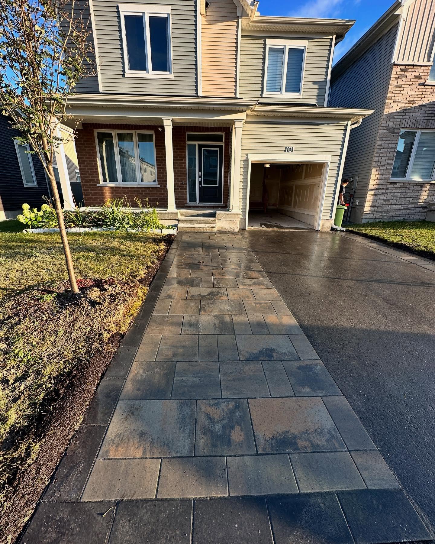 13. Moonlit Cobblestone Pathway with Lush Ferns and Lanterns