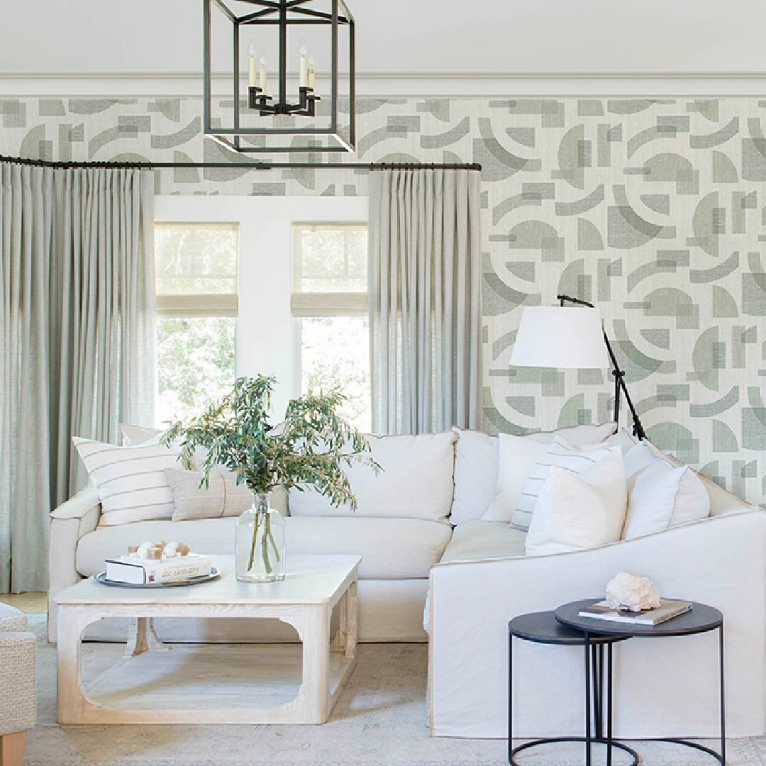 13. Vibrant Teal Accent Wall with Geometric Bookshelf Nook