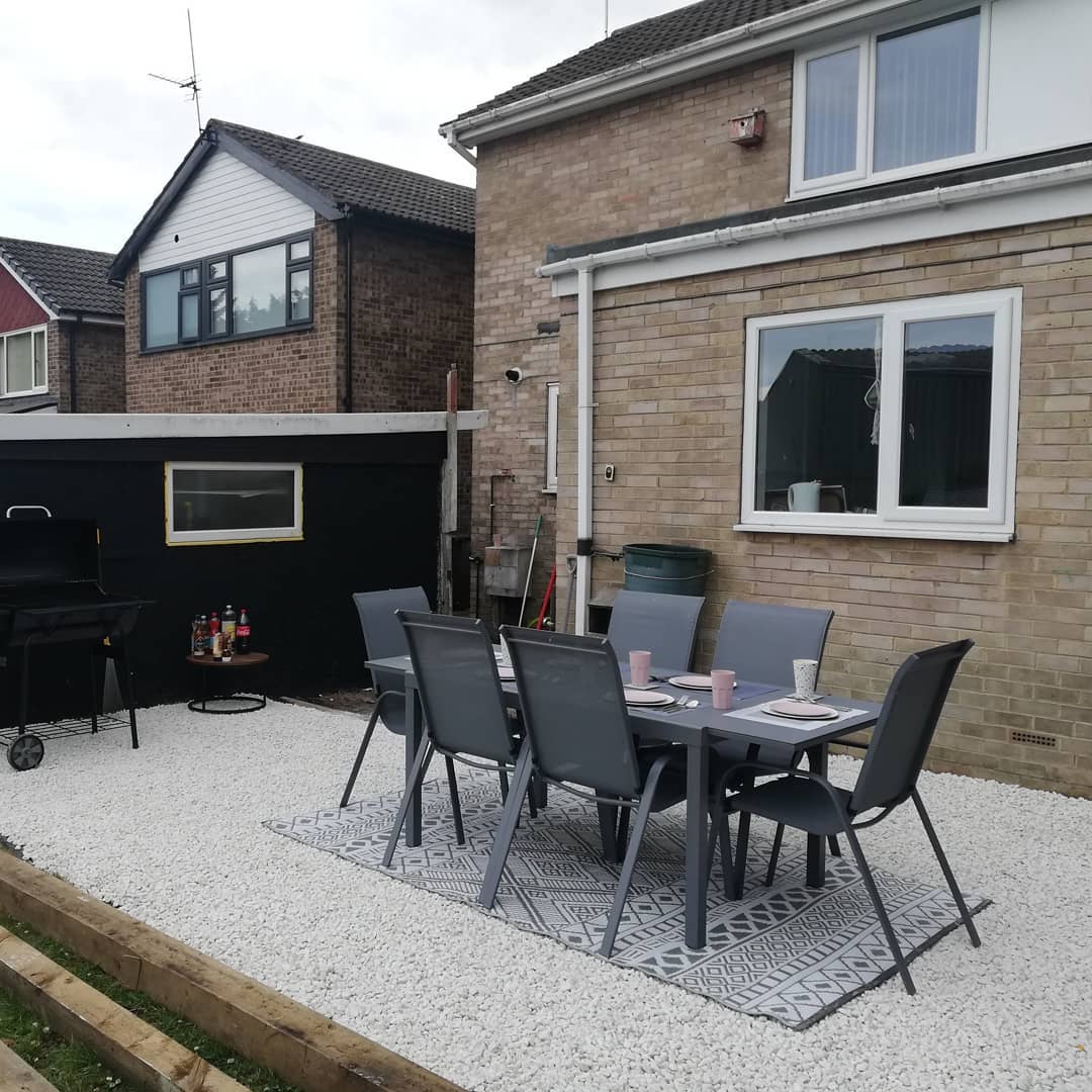 14. Woven Willow Bench and Repurposed Pallet Table Ensemble