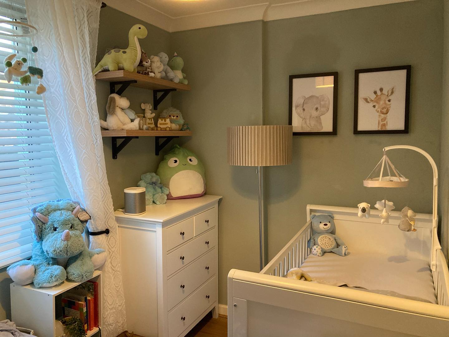 11. Tiny Jungle Gym Nursery with Suspended Crib and Canopy Vines