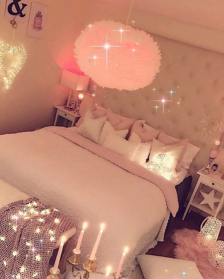 28. a Canopy Of Twinkling Lights Above a Cozy Bed Nook