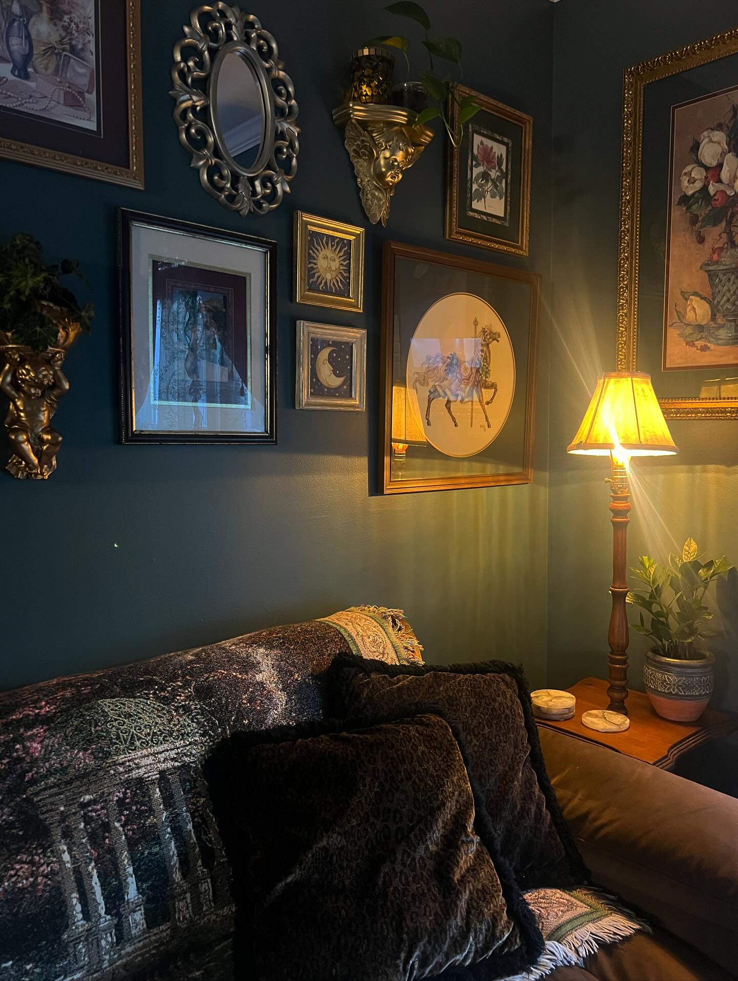 7. Moonlit Silhouette Of a Vintage Bicycle Amidst Eclectic Frames