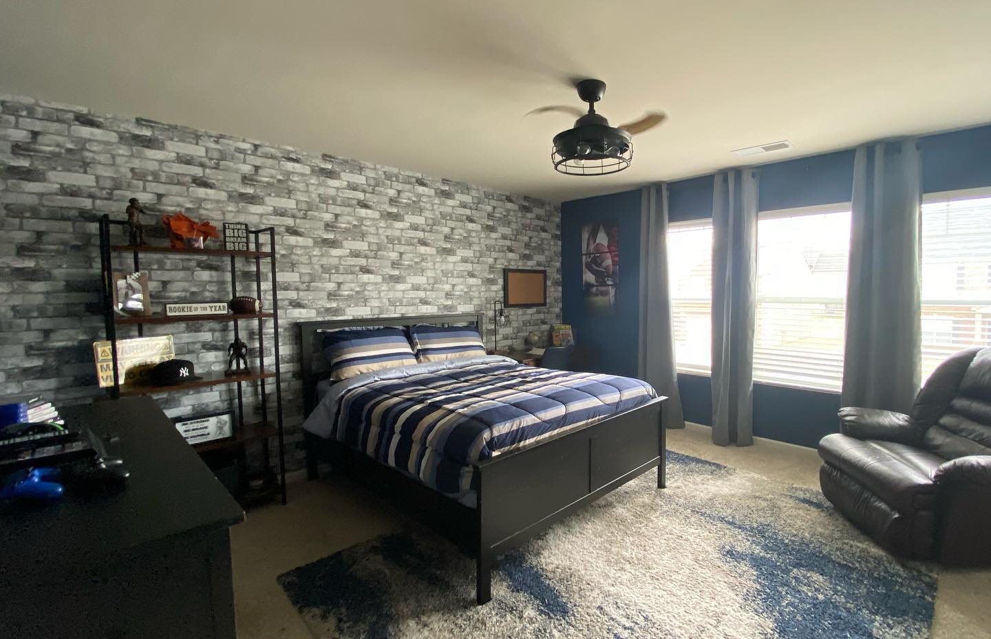 28. Skateboard Shelves and Neon Glow: a Teen's Urban Oasis