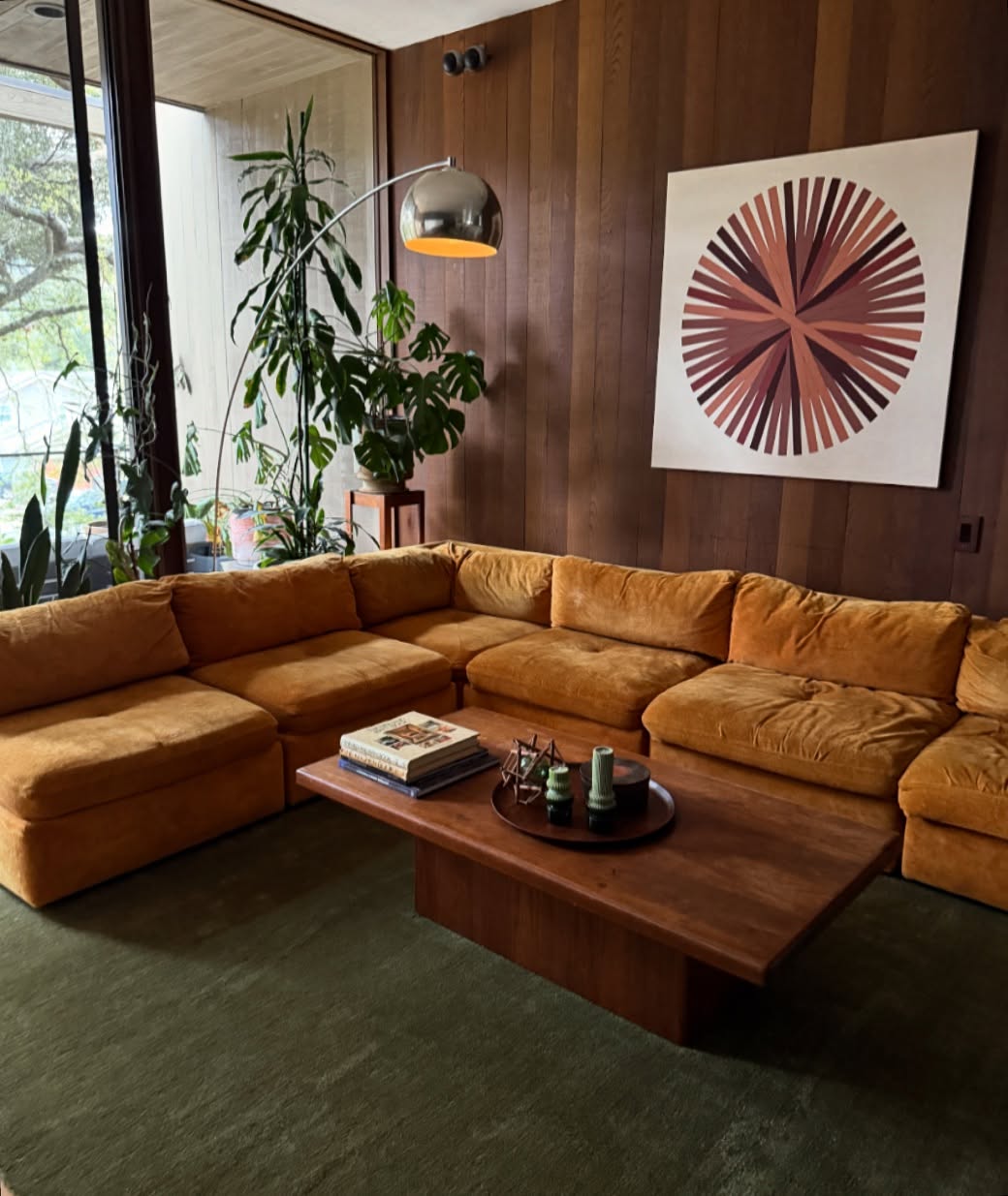 9. the Geometric Fusion Of Teak and Terracotta Tiles In a Sunlit Living Space