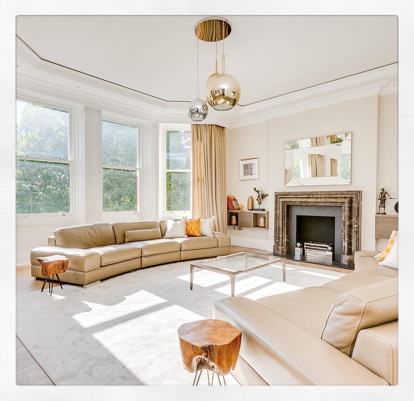 39. the Crimson Velvet Curtain Framed by Faux Eucalyptus and Geometric Gold Vases