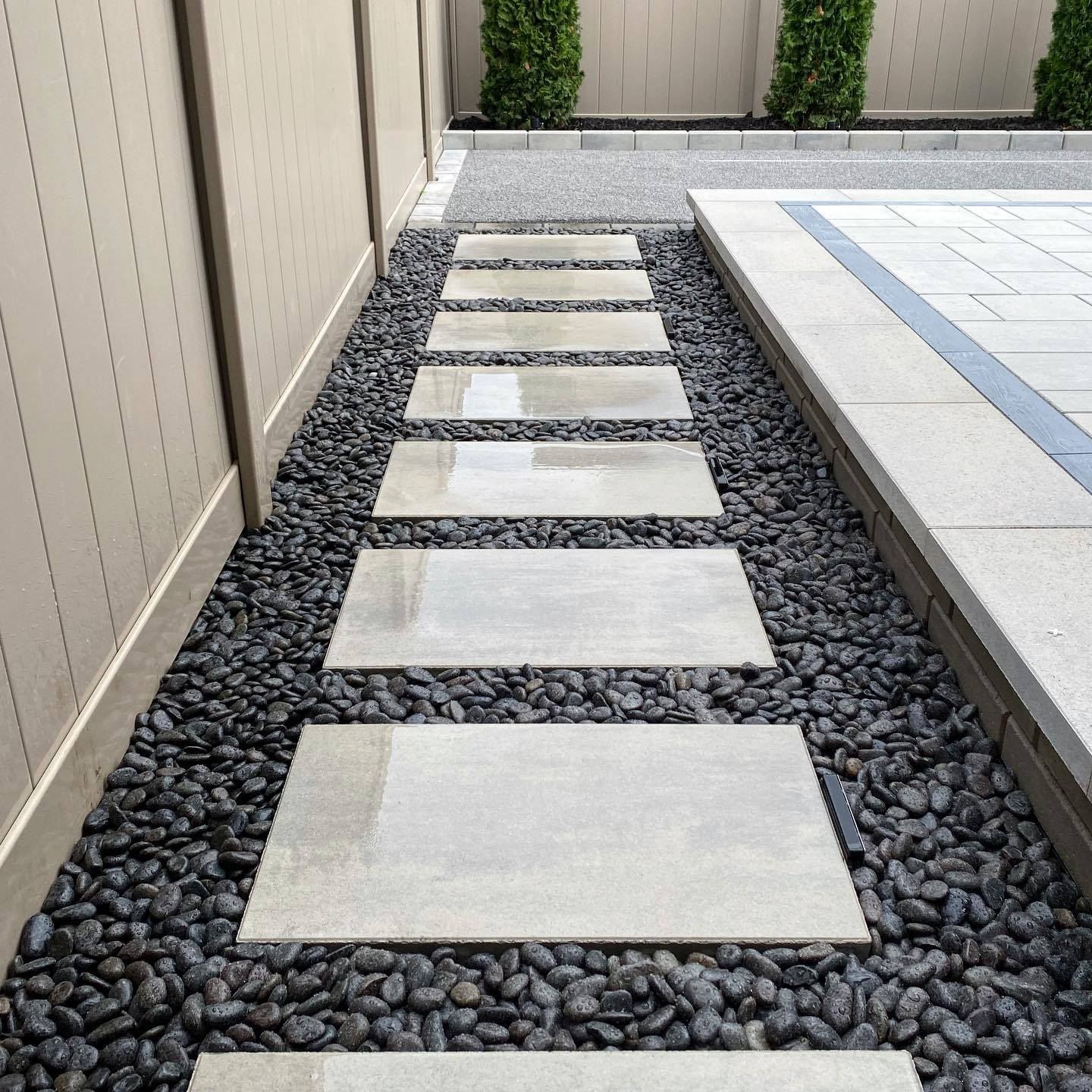 33. Cobblestone Path Interwoven with Moss and Miniature Hostas