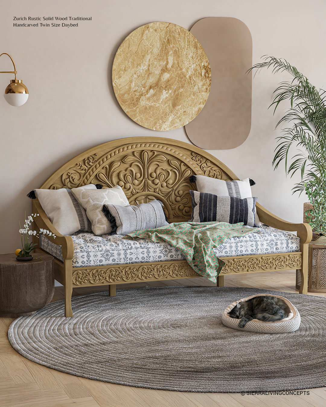 25. Tasseled Canopy and Geometric Pillows In a Sunlit Nook