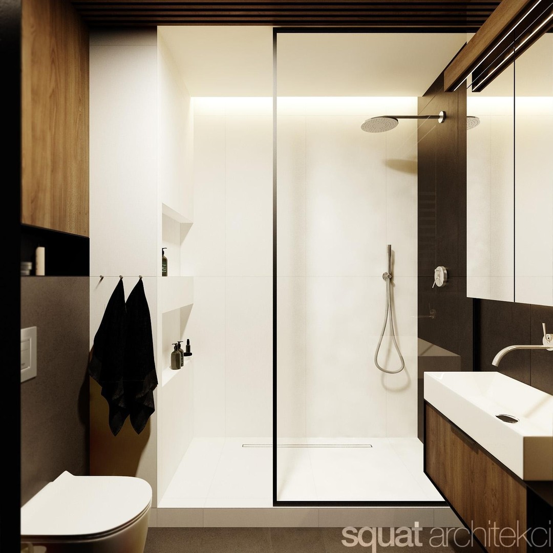 22. Moonlit Glass Cascade: a Shower Enclosure with a Transparent Dream