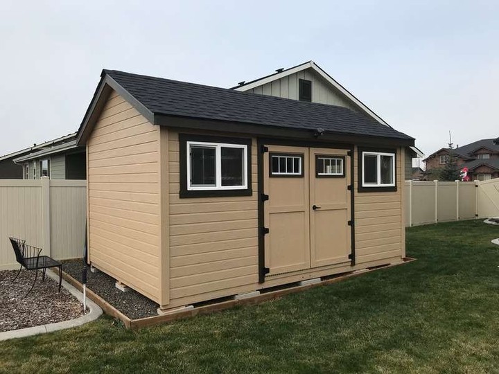 5. Sun-dappled Pathway with Aged Wooden Bench and Stone Lanterns
