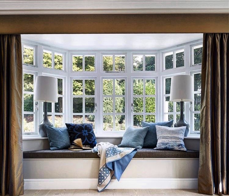 19. the Sunlit Serenity Of a Velvet Ottoman and Woven Basket Ensemble