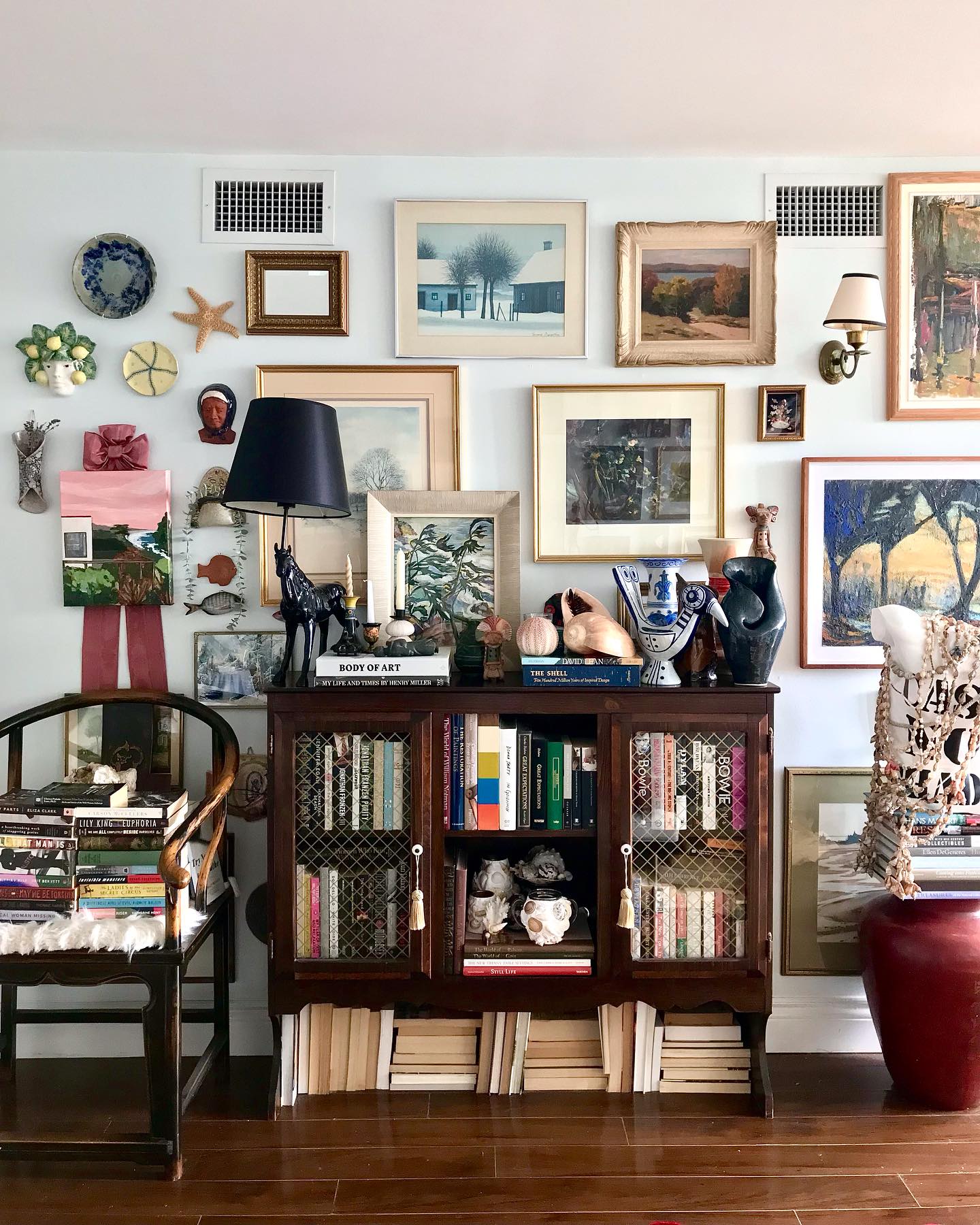 18. the Crimson Butterfly Wing Art Piece with Gold Accents