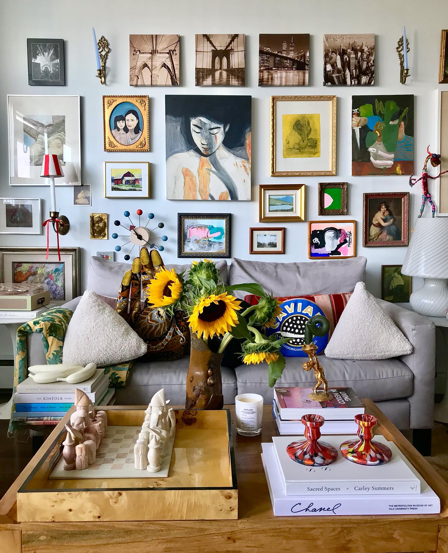 11. Moonlit Mosaic Of Vintage Keys and Clock Faces on a Weathered Wood Plank