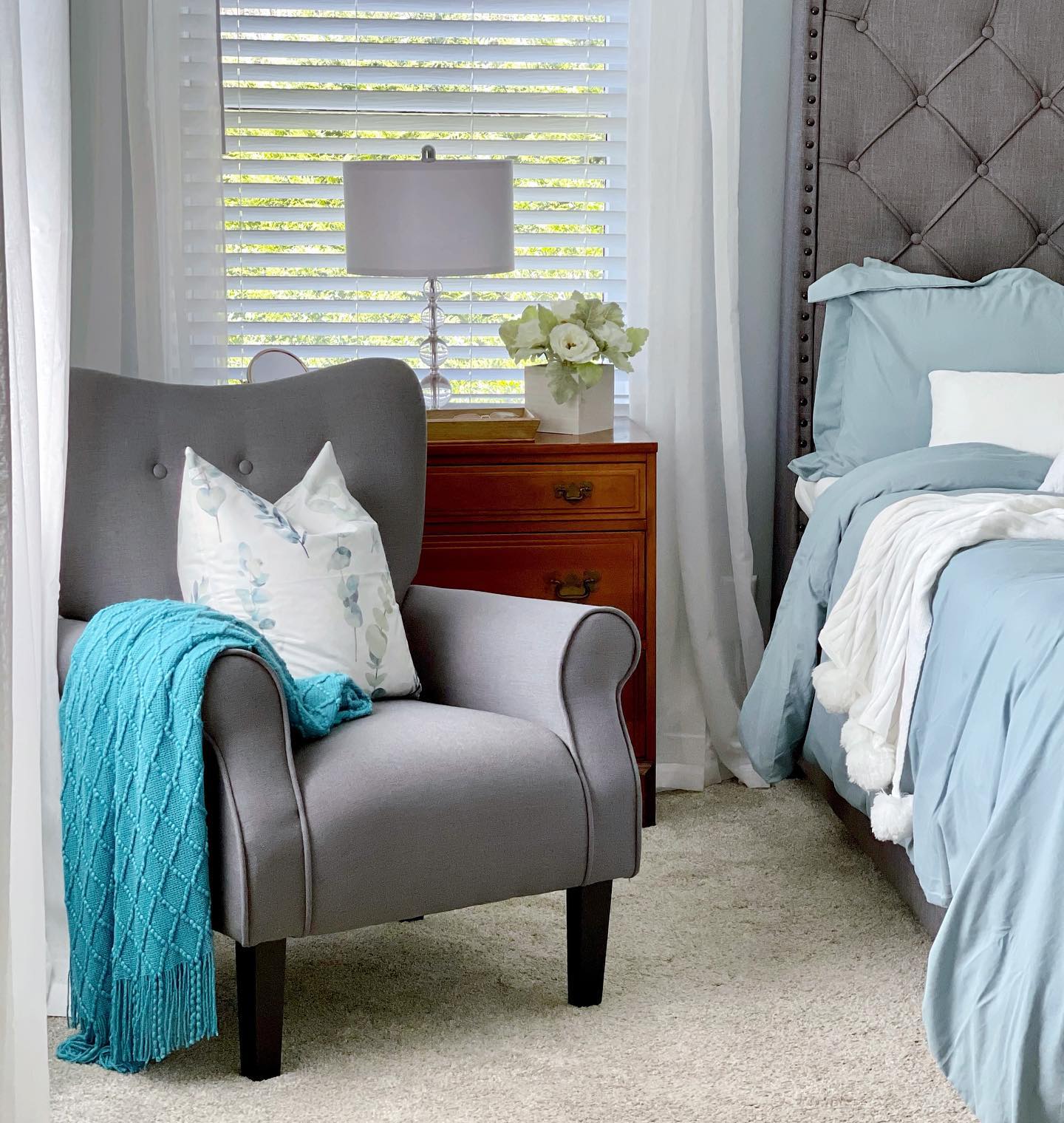 12. the Crimson Curtain and Gold Accent Corner Nook