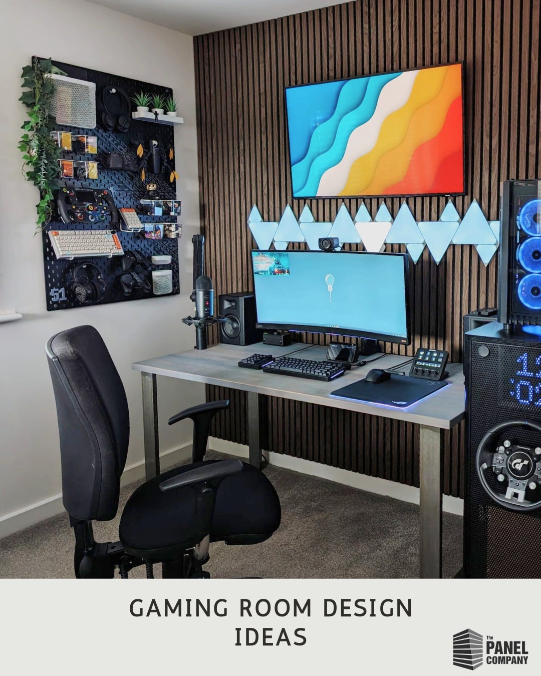 9. Neon Glow Gaming Nook with Retro Arcade Joystick Aesthetic