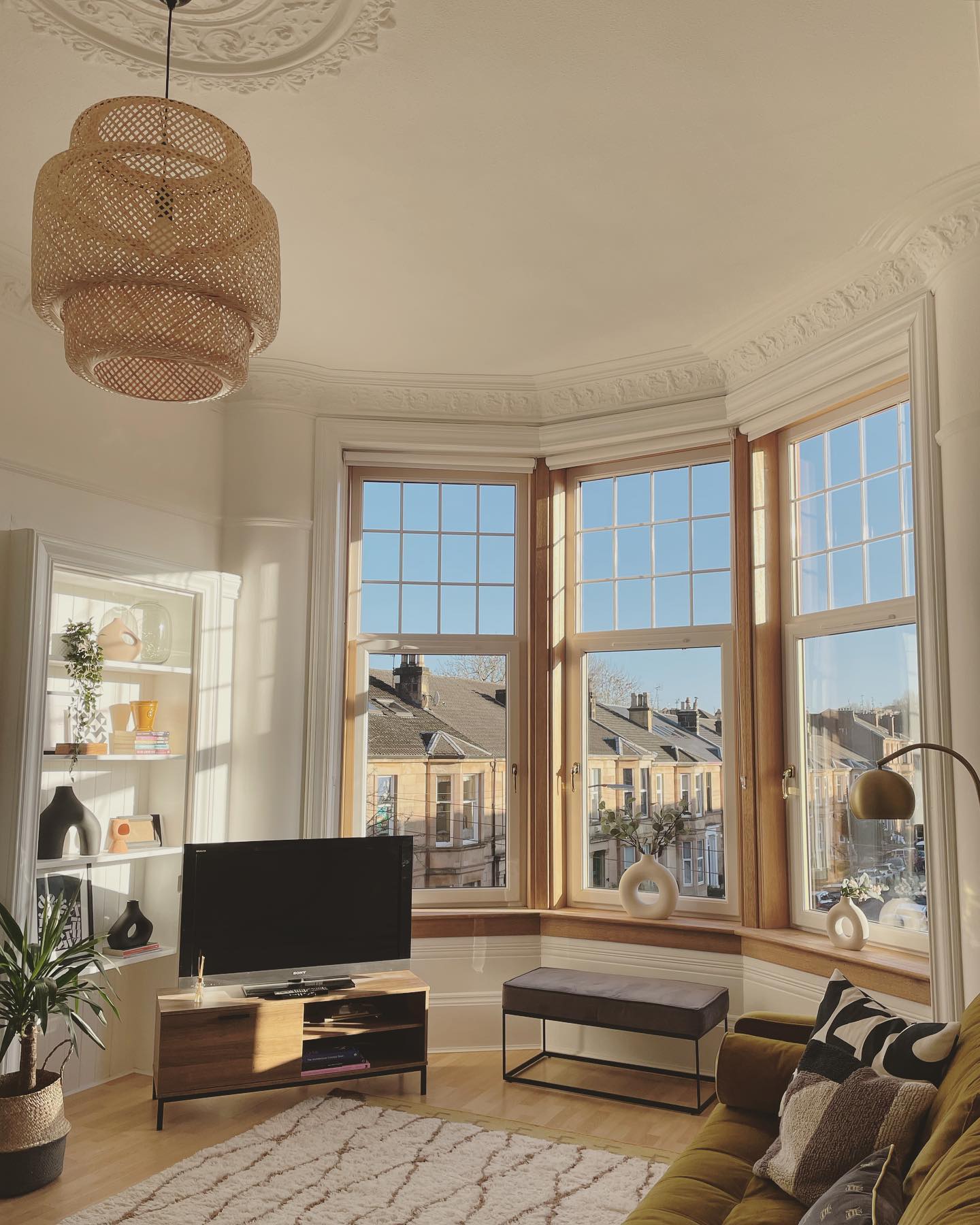 6. a Symphony Of Sunlight Through Vintage Glass and Lush Greenery