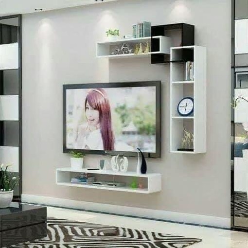 19. a Symphony Of Succulents and Geometric Frames Under the Television