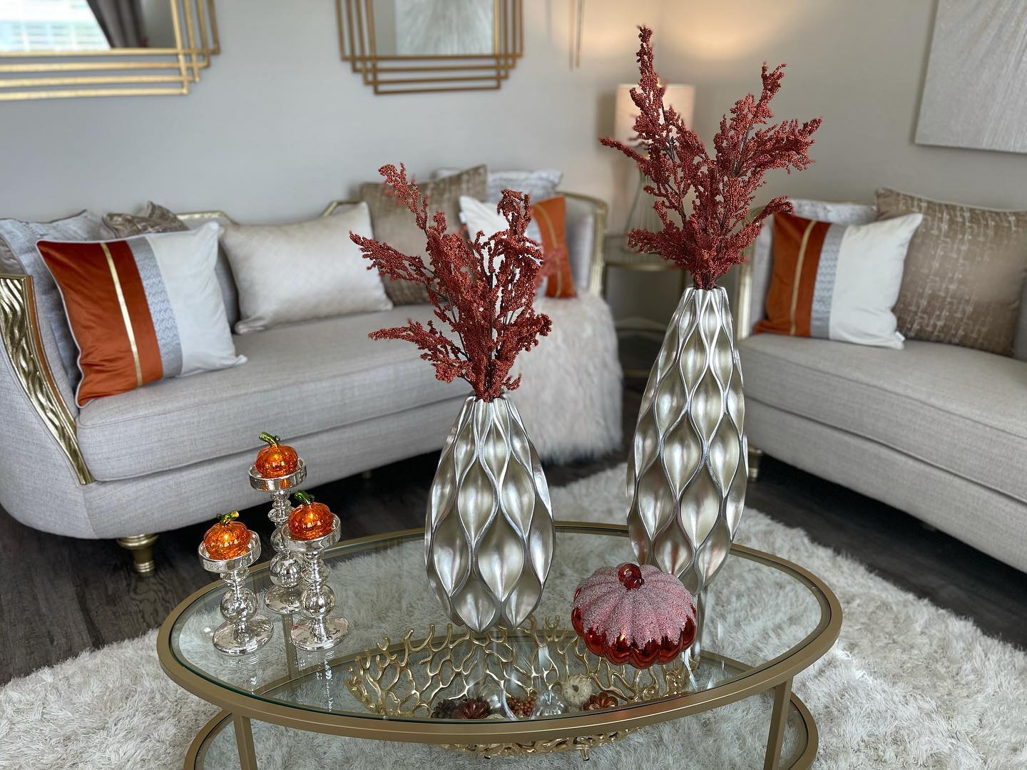 17. Copper Pumpkins and Velvet Cushions: a Warm Embrace Of Autumn In Your Living Room