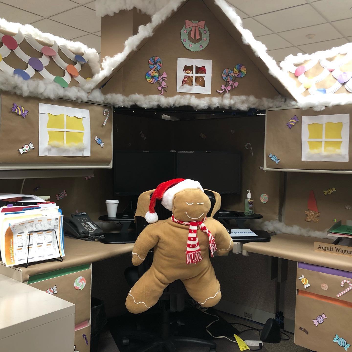 34. Whimsical Cactus Garden on a Vintage Typewriter Stand