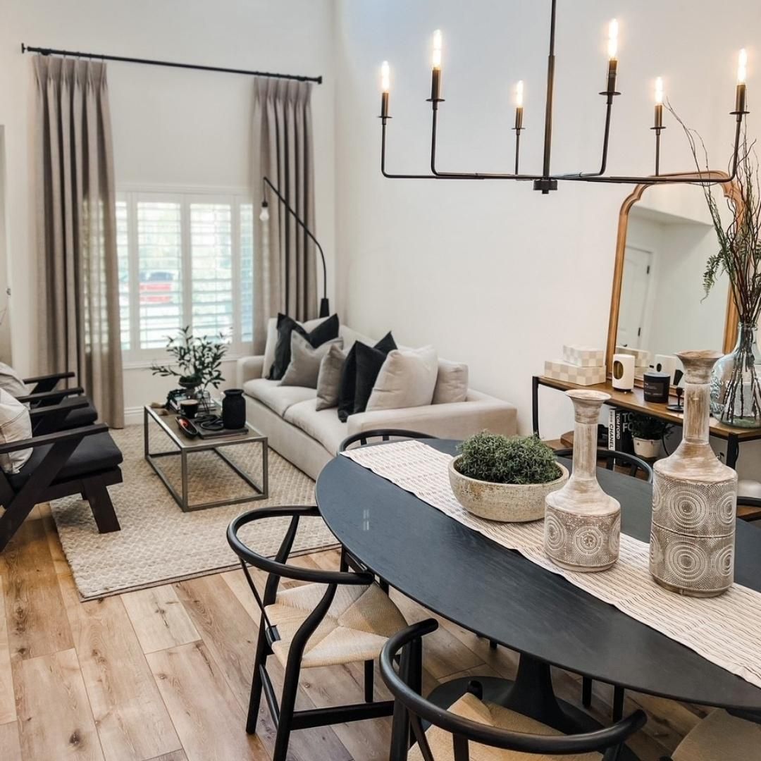 18. Sunlit Serenity: a Nook with a Vintage Secretary and Modern Art Fusion