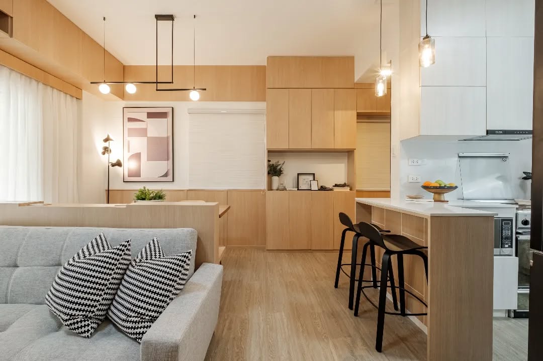 38. a Tapestry Of Warmth: the Ochre Sofa and Geometric Rug Fusion