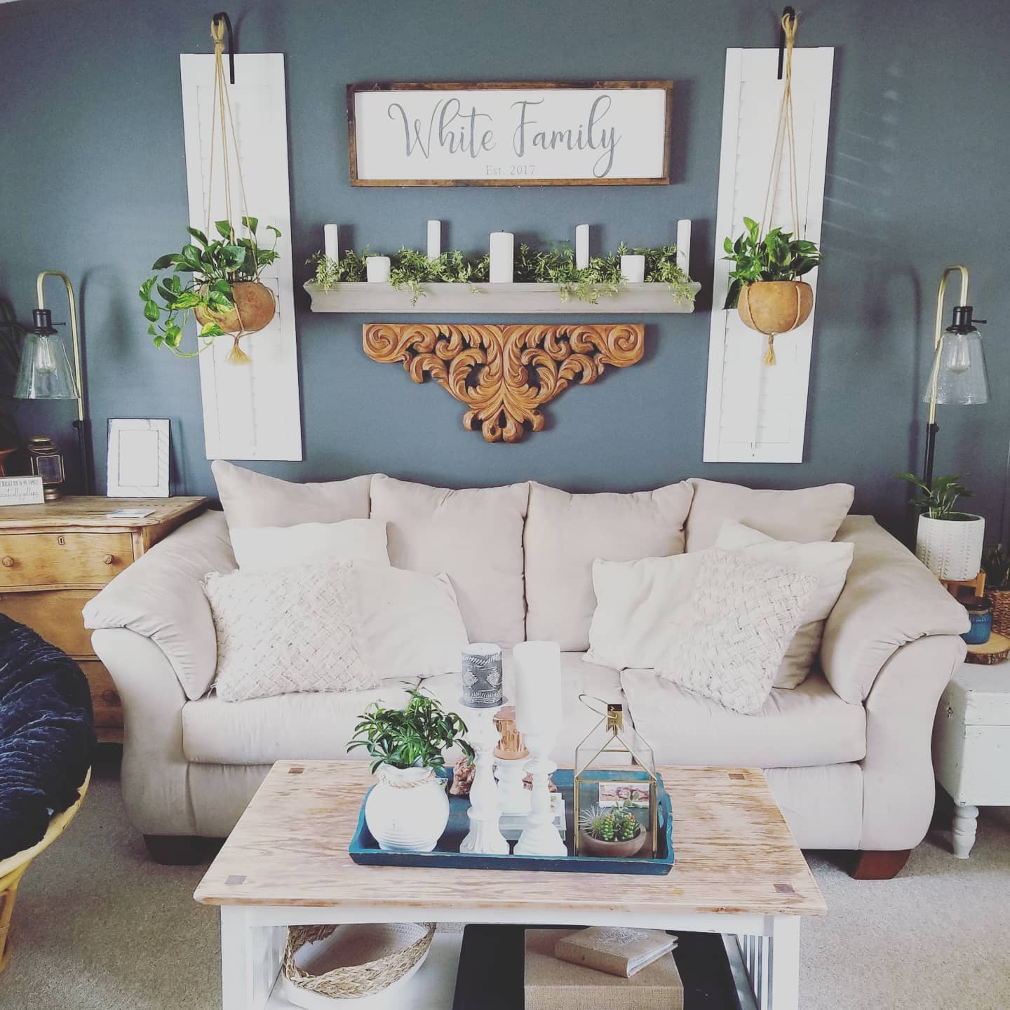 5. a Trio Of Vintage Keys Unlocking Whimsical Charm Above the Sofa