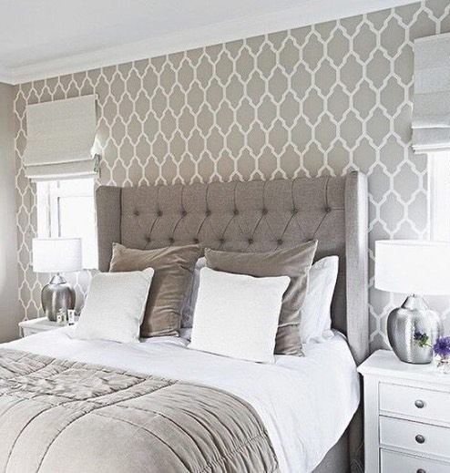 2. Moonlit Forest Mural with Glowing Accents on a Teal Wall