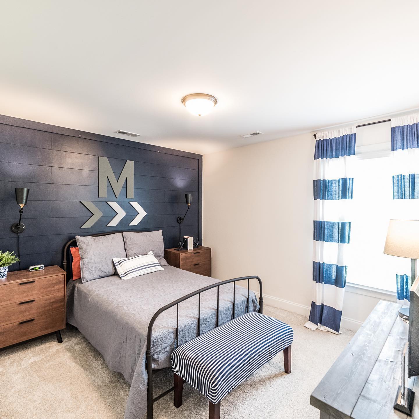 24. Skateboard Shelves and Neon Glow: a Teen's Urban Oasis