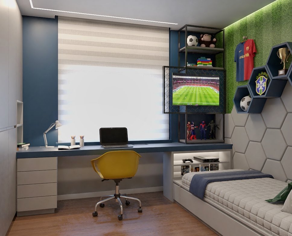 34. Surfboard Skateboard Fusion: the Ultimate Teen Adventure Bedroom